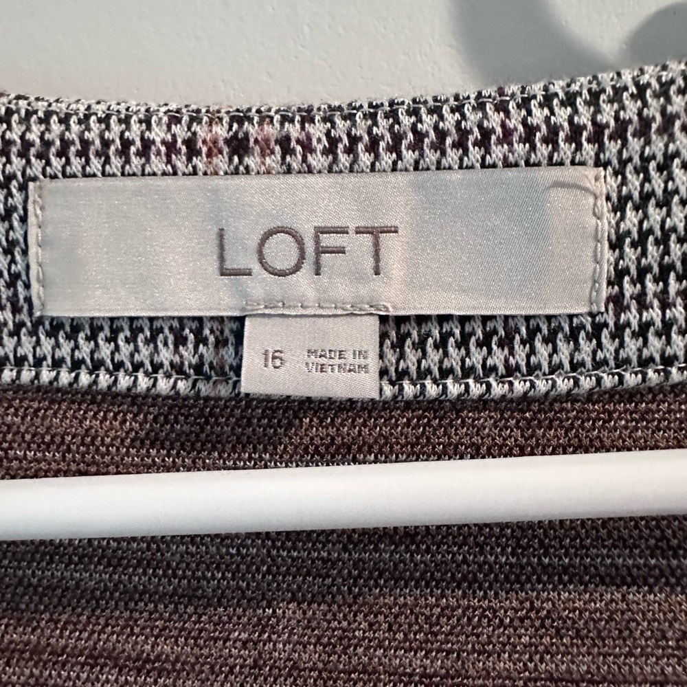 Loft Tan, Brown, Black Plaid Dress - Picture 4 of 4